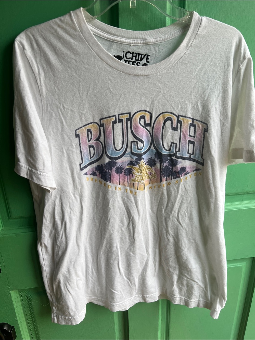 Busch White Short Sleeve Graphic Tee